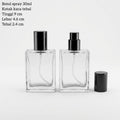 Botol Spray parfum 30ml kaca Tebal Kotak Ulir drat kosong refillable Premium