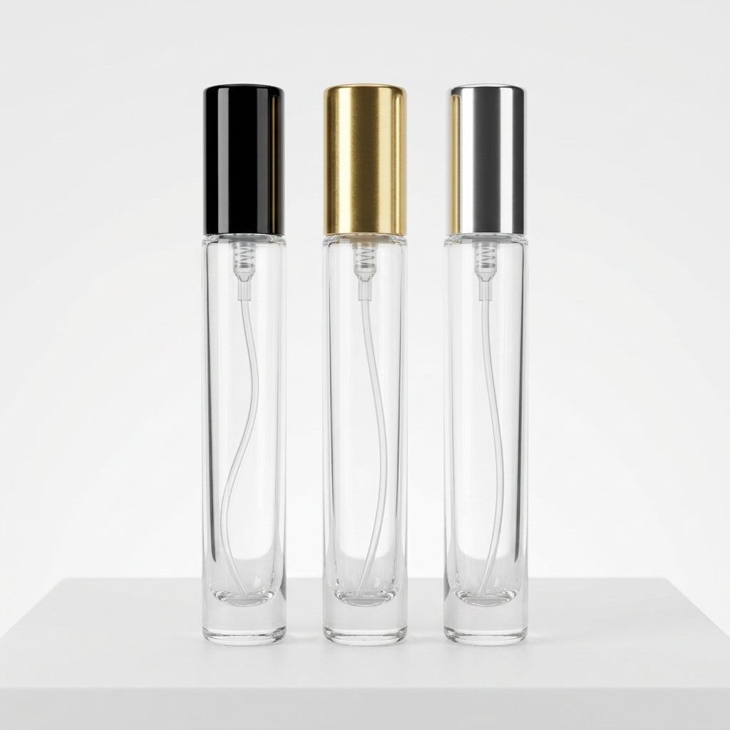 Botol spray 10ml kaca tebal bulat vial decant drat refillable 10TB